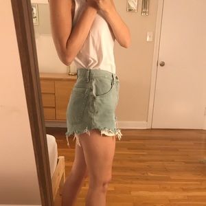 Vintage Wrangler Cutoffs in Seafoam